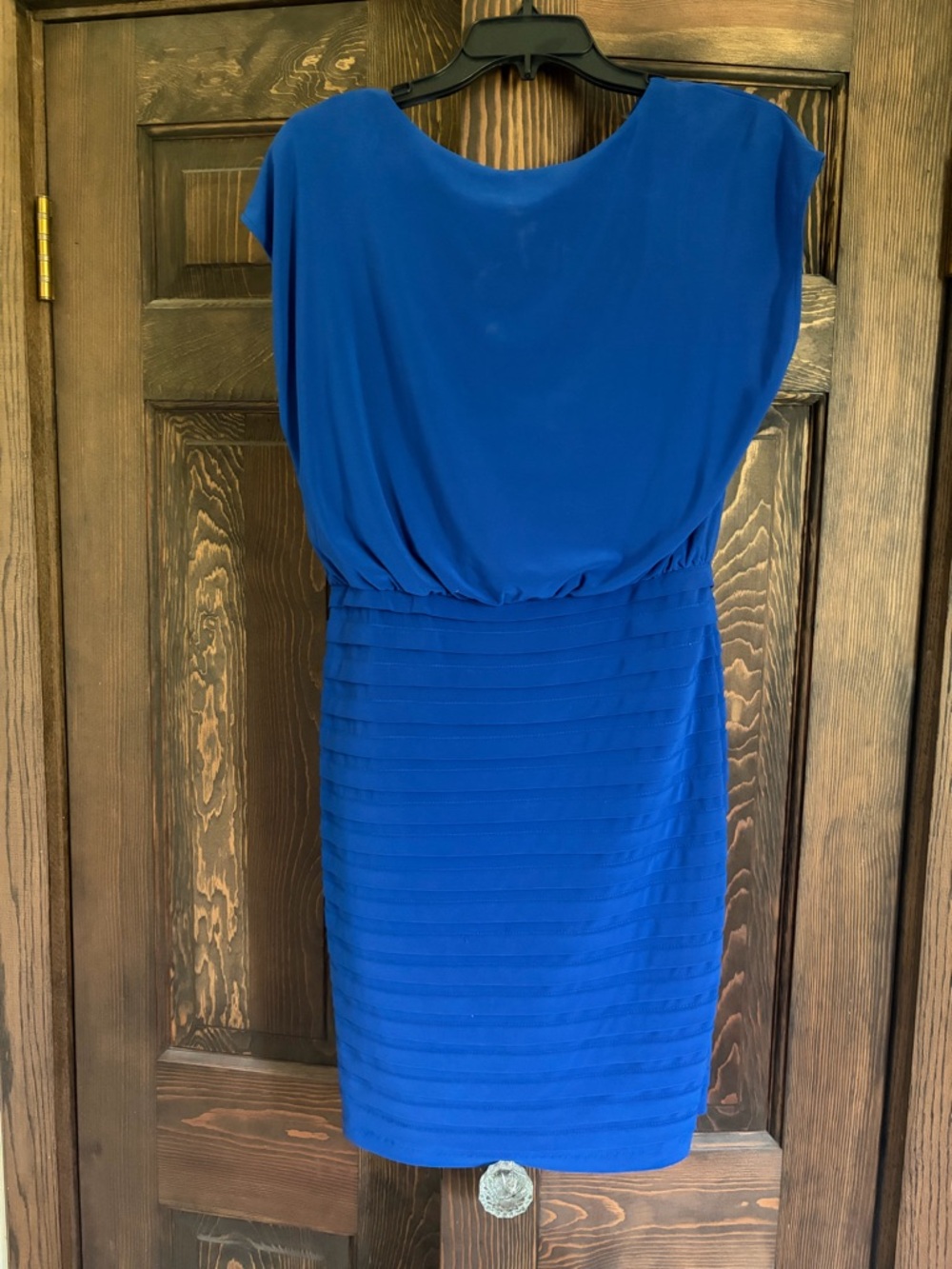 Adrianna Papell Cobalt Blue Blouson Midi Dress